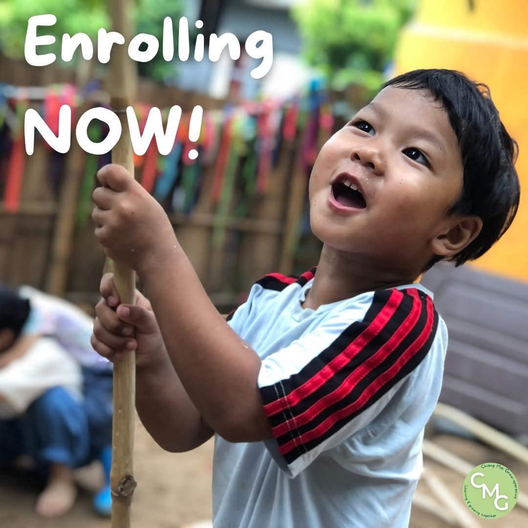 Happy child at a play-based preschool in Chiang Mai